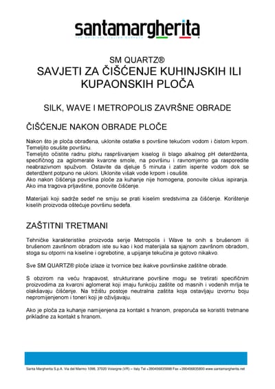 Savjeti za čišćenje ploča Silkwave i Metropolis