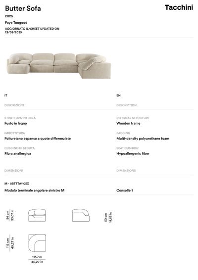 Butter sofa