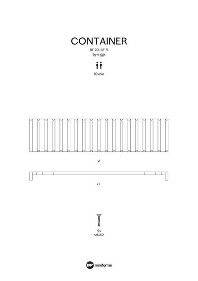 Container komoda sklapanje