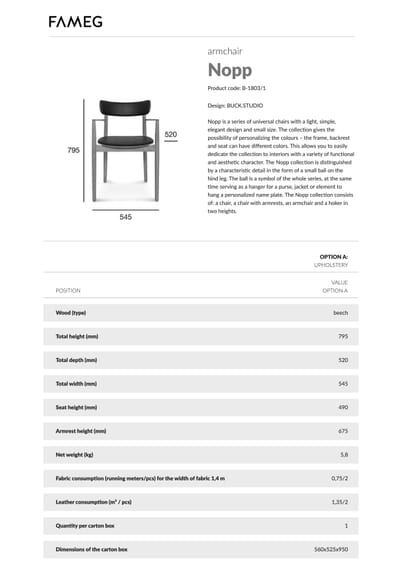 Fameg Nopp chair