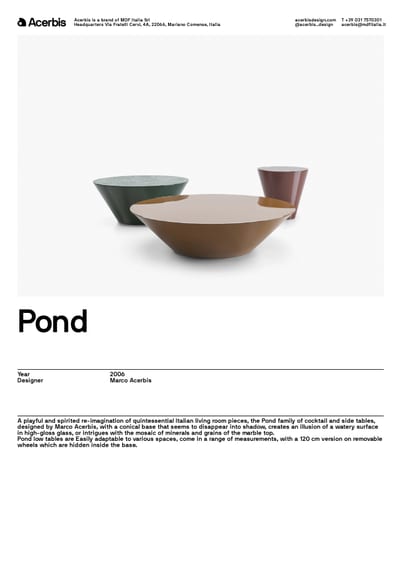 Acerbis Pond tehnički list