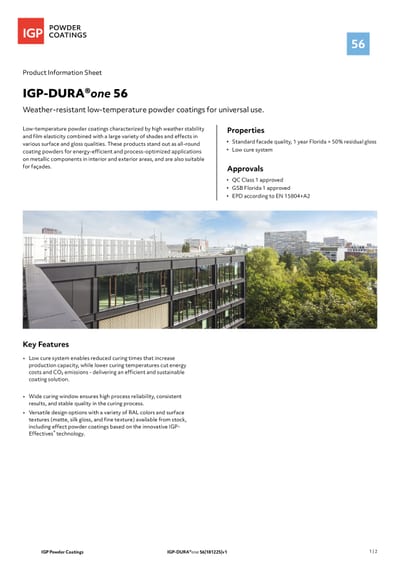 IGP-DURA®one 56 OnePager 56_EN