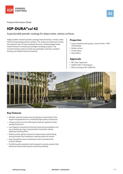 IGP-DURA®xal 4201 OnePager 42_EN