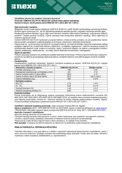 CEM III/A 42,5 N-LH cement