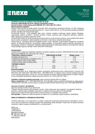 Grand e+ CEM II/B-M(V-S) 42,5N cement