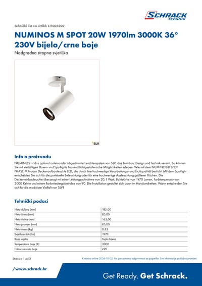 SLV NUMINOS M SPOT reflektor