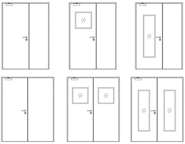 Puna čelična dvokrilna vrata - skrivena spojnica - Vanjska vrata - 2125