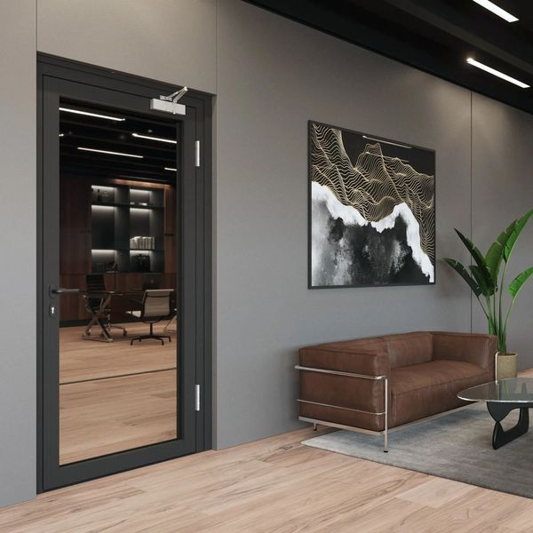 Jednokrilna ostakljena čelična vrata - Vanjska vrata - 2126