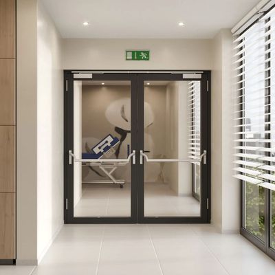 Dvokrilna ostakljena čelična vrata - Vanjska vrata - 2129