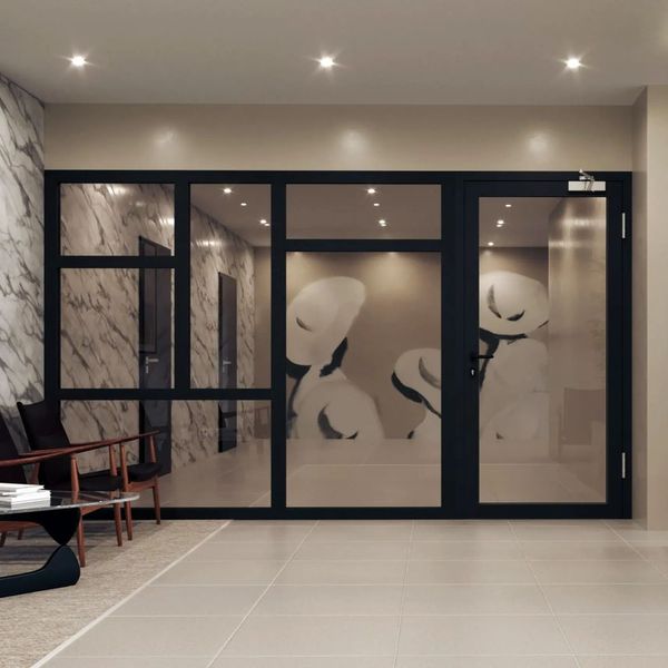 Nenosiva staklena stijena s čeličnom konstrukcijom - Staklene pregrade i vrata - 2132