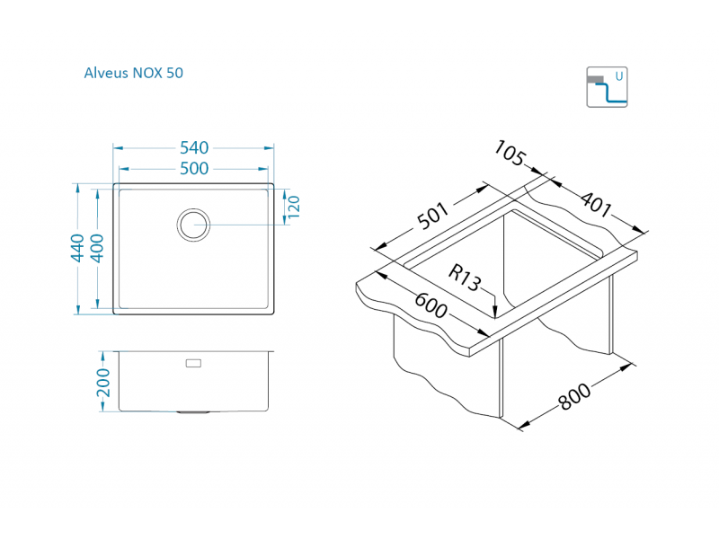 Nox 50 sudoper - Sudoper - 2205