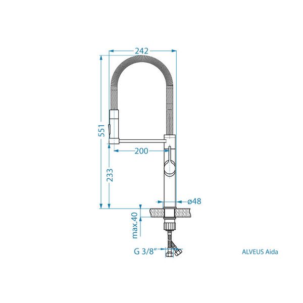 Aida - S kuhinjska slavina - Kuhinjske slavine i miješalice - 2388