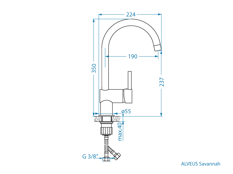Savannah kuhinjska slavina - Kuhinjske slavine i miješalice - 2391