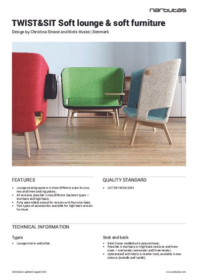 Narbutas TWIST&SIT lounge nameštaj