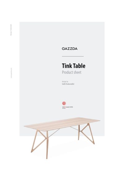 Tink stol tehnički list