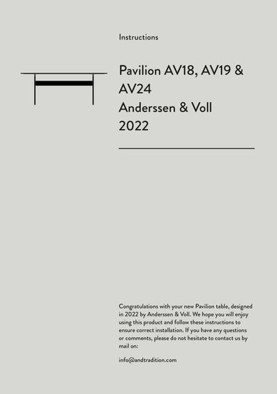 Pavilion AV24 stol tehnički list