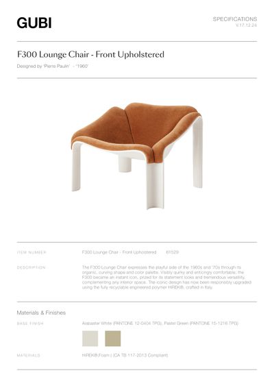 F300 fotelja tehnički list