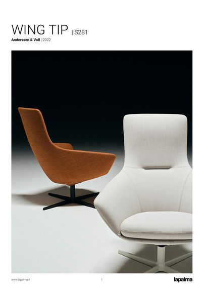 WING TIP S281 fotelja tehnički list