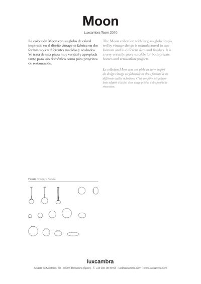 Moon s stolna lampa tehnički list