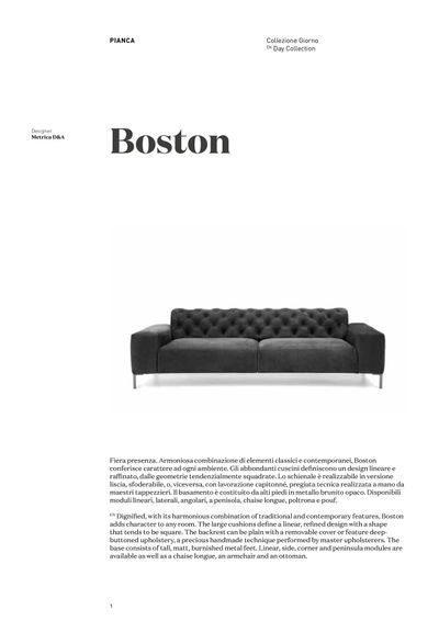 Boston sofa tehnički list