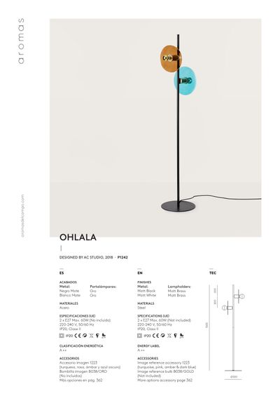 Ohlala podna lampa tehnički list