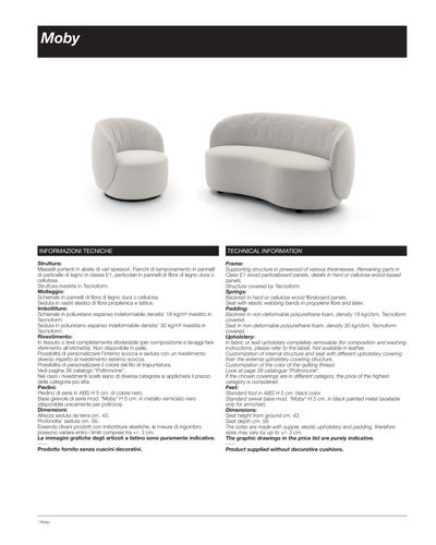 Moby fotelja tehnički list