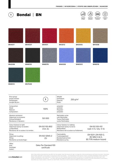 Uredska stolica 4-ME paleta boja