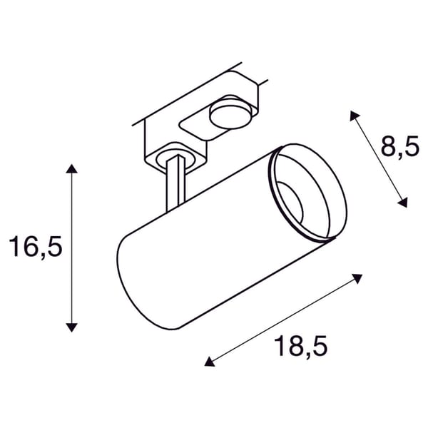 SLV NUMINOS® M 3Ph. PHASE reflektor - Stropna rasvjeta - 5905