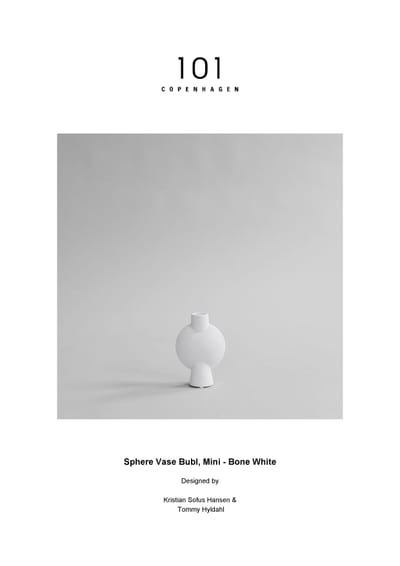 Sphere vase Bubl, mini, bone white