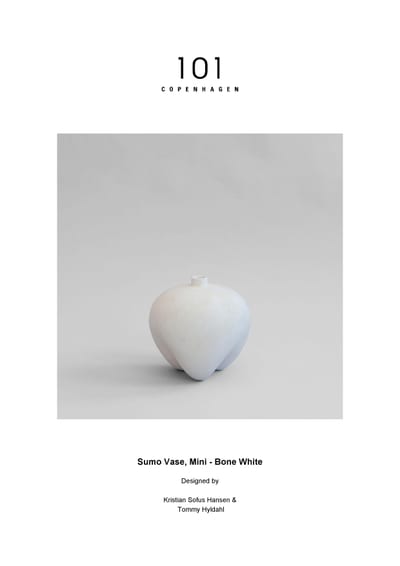 Sumo vase, mini, bone white