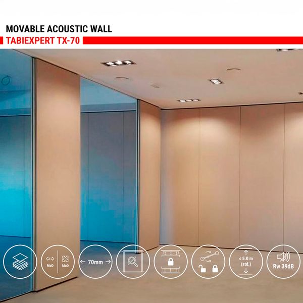 Pokretna akustična puna pregrada TX-70 - Pokretne akustične pregrade - 1547