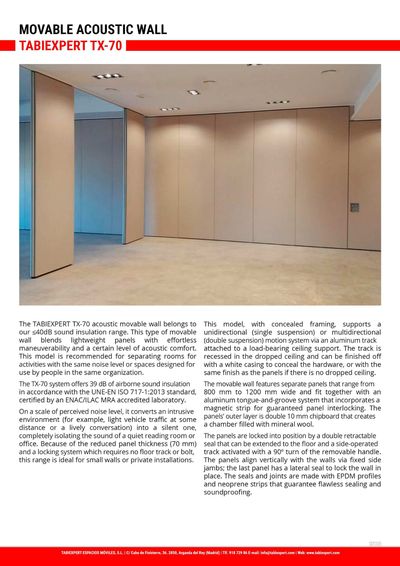 TABIEXPERT TX-70 pregradni zid sa akustičnom izolacijom