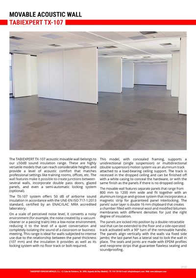 TABIEXPERT TX-107 pregradni zid sa akustičnom izolacijom