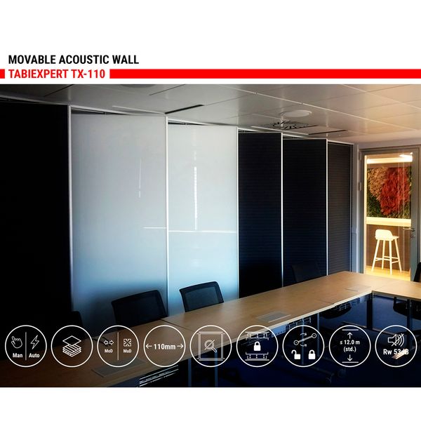 Pokretna akustična puna pregrada TX-110 - Pokretne akustične pregrade - 1553