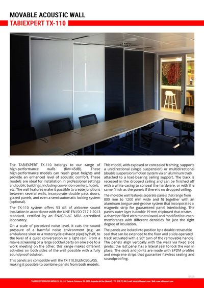 TABIEXPERT TX-110 pregradni zid sa akustičnom izolacijom