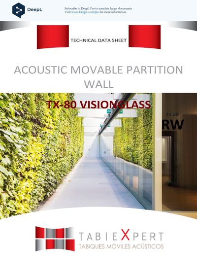 TABIEXPERT TX-80 VISIONGLASS zvučnoizolovani stakleni pregradni zid