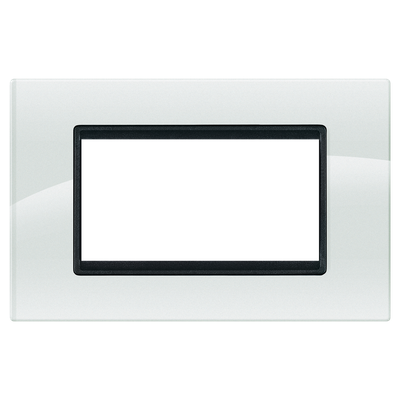 Kristal bela maska sa crnim nosačem – 70604.0