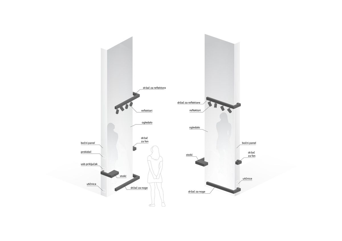 Interijer frizerskog salona - Trgovački objekti - 1440