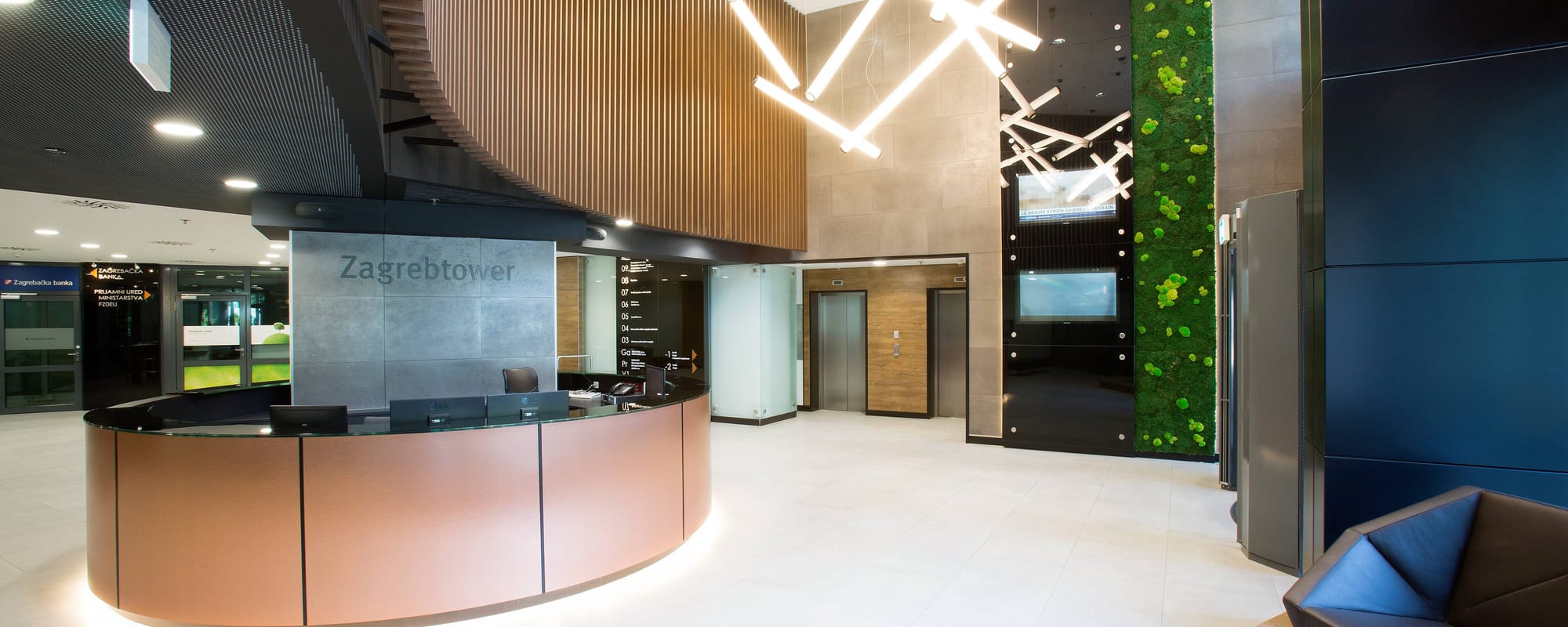Ulazni lobby poslovnog tornja Zagrebtower